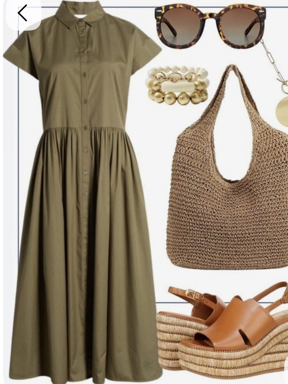 Nordstrom Drop Waist Button Down Maxi Dress L - Picture 3 of 5